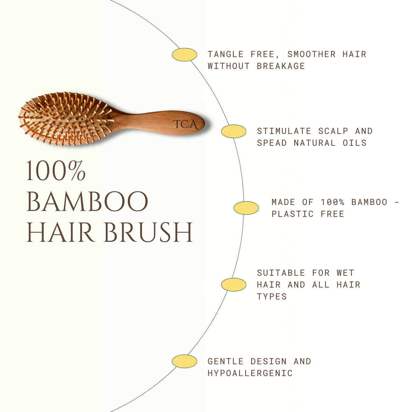 All Natural Bamboo Hair Brush